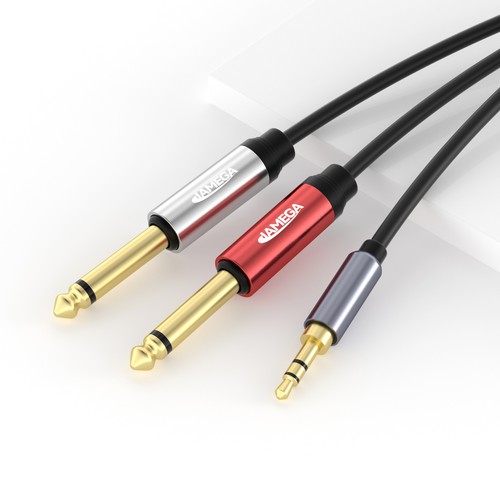 Aux kabel 5mm klinke - 3.5mm, zu