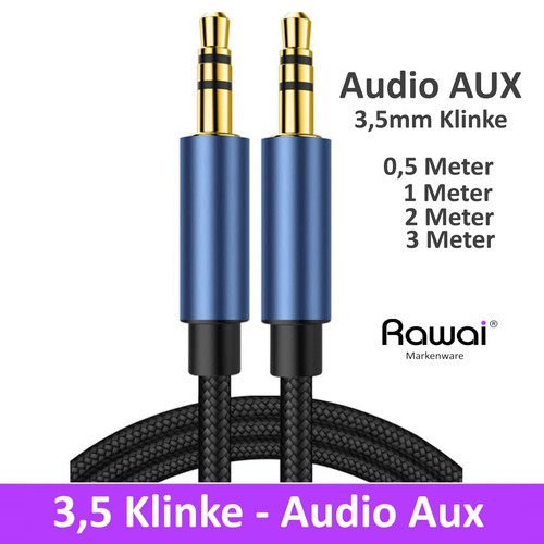 Aux kabel 5mm klinke stecker - aux, 3,5mm