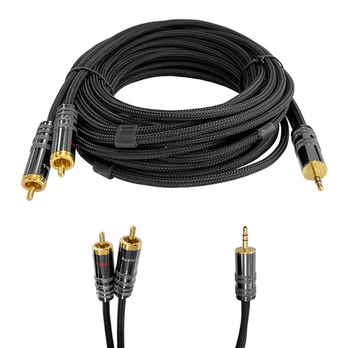 Aux kabel 5mm - 3,5mm, stecker