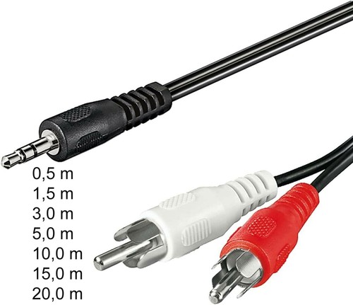 Klinke cinch kabel aux - kabel, audio