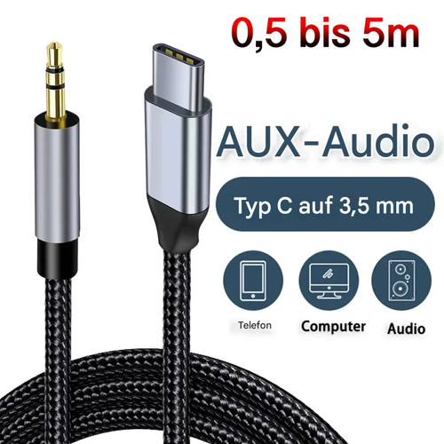 Usb klinke aux kabel typ - c,
