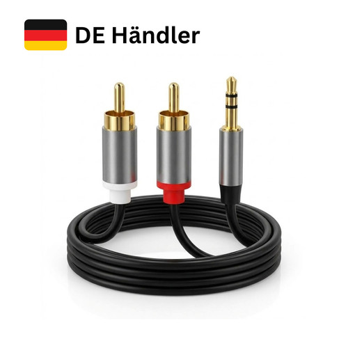 Klinke auf cinch - kabel, 3,5mm